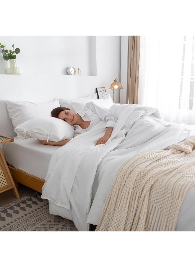 COTTEBED Ultra-Soft Queen Bed Set with Comforter and Sheets - 7 Pieces Bed in a Bag Lightweight All Season - Image 5