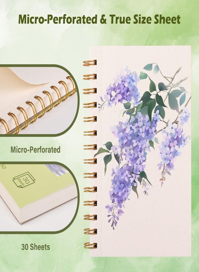 Qlmhudaim 5x7.5 Inch Spiral Watercolor Paper Pad - 30 Sheets 140lb/300g Acid-Free Artist Paper | Tear-Line Perforated Pages for Framing & Mixed Media |Watercolor, Art Journaling (Adults, Students, Travel) - Image 3