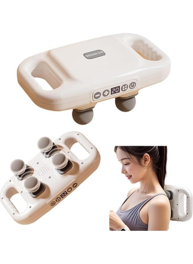 جهاز مساج و تدليك لاسلكي/قابل لإعادة الشحن/4 رؤوس/6 أوضاع/شاشة LCD/عرض رقمي/ضوضاء منخفضة - Image 2