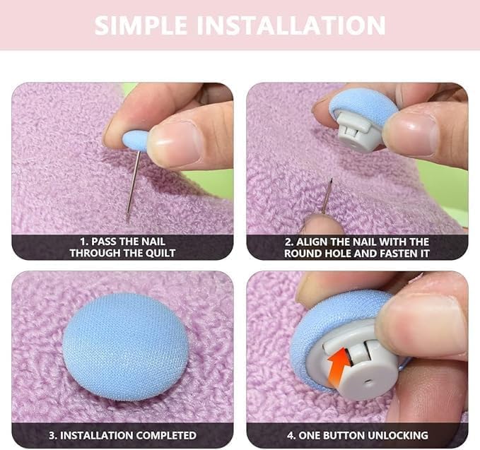 Doville Doville Bed Sheet Clips Duvet Cover Holding Clips NonSlip Cover Fixator Comforter Quilt Holder with OneKey Unlock for Blanket Bed Sheet Curtain Socks Mattress Pack of 20  - Image 3