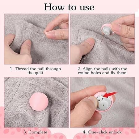 Doville Doville Bed Sheet Clips Duvet Cover Holding Clips NonSlip Cover Fixator Comforter Quilt Holder with OneKey Unlock for Blanket Bed Sheet Curtain Socks Mattress Pack of 20  - Image 4