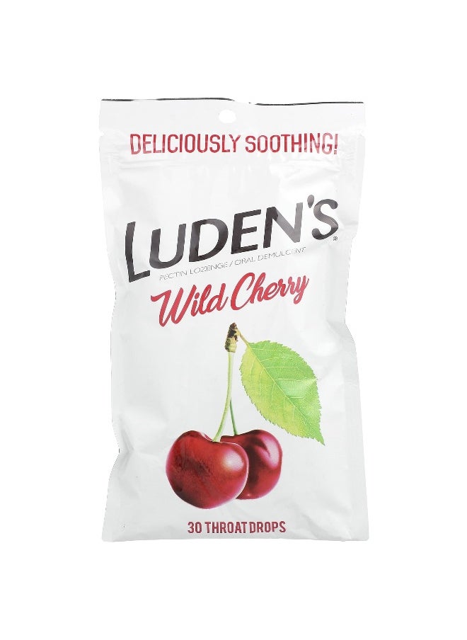 LUDEN'S Luden's, Pectin Lozenge/Oral Demulcent, Wild Cherry, 30 Throat Drops  - Image 1