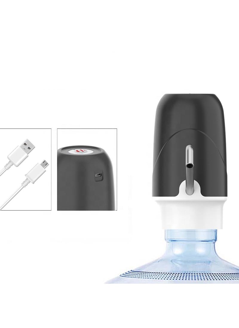 Konquer TimeS Konquer TimeS KTS Automatic Wireless Water Can Dispenserwith BPA Free Food Grade Silicone Hose and Longer Battery Life 1200 mah BlackWhite  - Image 4