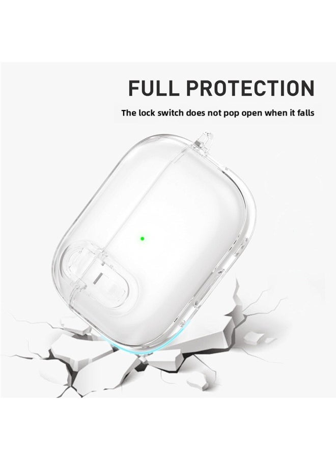 Generic - For AppleAirPods1/2nd Generation Bluetooth Headset Protective Cover Transparent Soft Airpods Pro2 Ice Crystal Lock-Color:Transparent Powder-Model:Airpods Pro2 Generation - Image 1