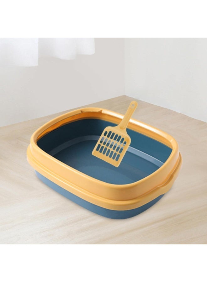 Altheqa Cat Litter Box Plastic Modern Cheap Pet Toilet Cat Litter Box With Free Shovel (30CM) - Image 3