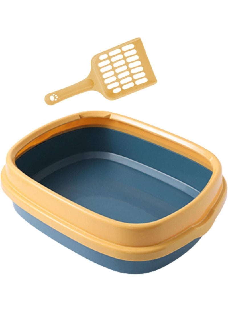 Altheqa Cat Litter Box Plastic Modern Cheap Pet Toilet Cat Litter Box With Free Shovel (30CM) - Image 1