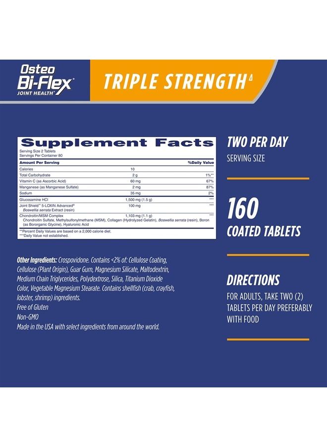 Osteo Bi-Flex Triple Strength Twin, 80 Count, 2pack - Image 2