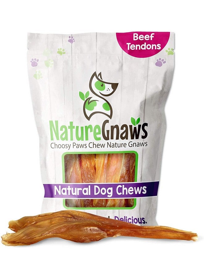 Nature Beef Tendons For Dogs 711" (12 Count)  Long Lasting For Aggressive Chewers & Large Dogs  Natural Beef Jerky Dog Chew Bones  Rawhide Free - Image 1