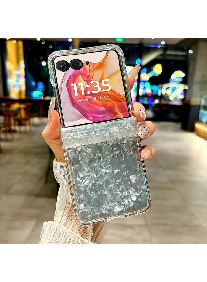 اس-توب جراب لهاتف موتورولا رازر 50، طقم من ثلاث قطع، جراب هاتف بتصميم صدفي لؤلؤي - Image 2