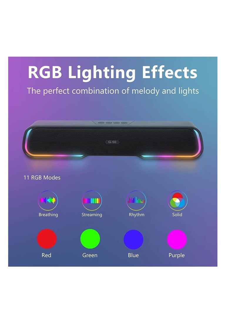 Kisonli LED-913 Portable Rechargeable Battery Powered Soundbar bluetooth gaming colorful light speaker with RGB light (Black) - pzsku/Z4CE91D60E52DCC39512DZ/45/_/1693741707/ffb23df8-21a7-488e-a88d-36a8a9f0bd8f