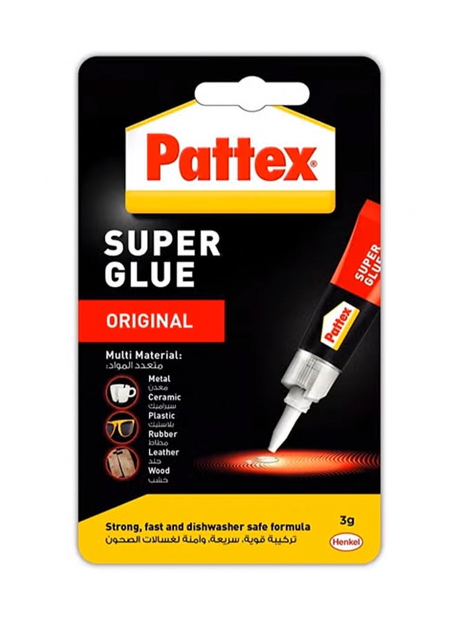 Pattex Universal, Strong All Purpose Adhesive for, Clear Glue for Various Materials, Easy to Use Instant Super Glue 3g - Image 1