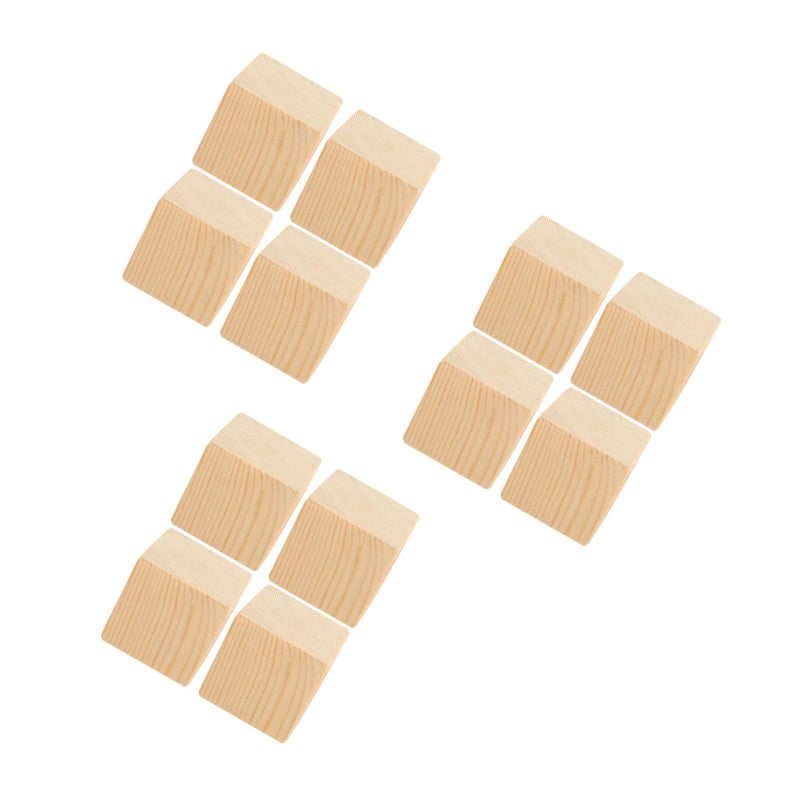 12 Pcs Household Furniture Risers Bed Pads Furniture Risers Wood Blocks Chair Table Lifters - Image 2