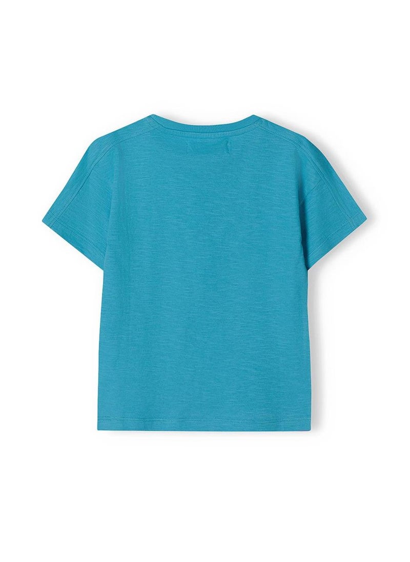 MINOTI Boys t-shirt oversized slub turquoise - Image 3