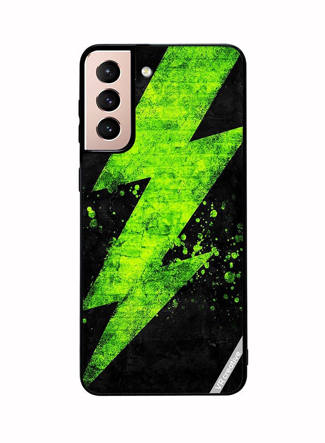 VR CREATIVE Protective Case Cover For Samsung Galaxy S21 Plus 5G Green Electricity Design Multicolour - Image 1