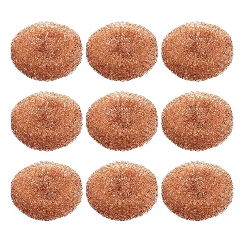 Galvanized Copper Cleaning Balls: 10 Pcs, Effortless Grease Removal - Rust-Proof Long-Lasting, Non Scratch Cleaning Tool for Home Cooks, Kitchen And Bathroom Household Tasks - Image 1