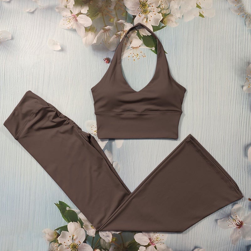 general 2PCS Scrunch Sports Suit Women's Yoga Set Gym Wear Sexy Sports Bras and Flared Leggings Sets Fitness Outfits Female Workout Clothes - Image 5