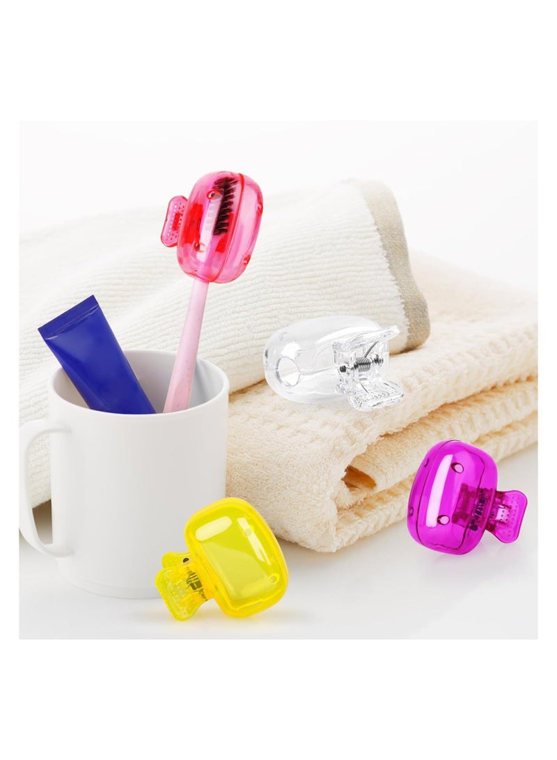 Toothbrush Head Cover Cap 6 Pack Toothbrush Coverings Clips Portable Toothbrush Protector Toothbrush Storage Head Cover for Bathroom Home Travel Toothbrush Case - Image 4