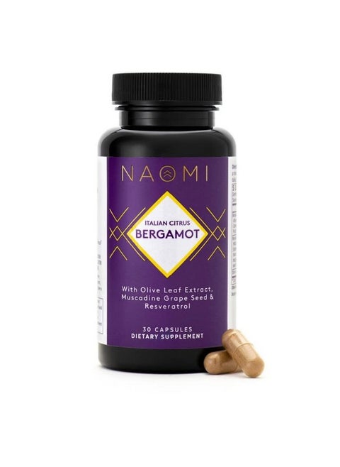 Italian Citrus Bergamot With Resveratrol & Olive Leaf Extract Patented & Clinically Proven Bergamonte 500Mg Heart Health And Cardiovascular Support Triglycerides Polyphenols 30 Veggie Caps