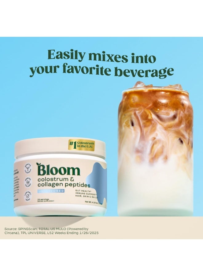 Bloom Nutrition Bovine Colostrum Powder with Vitamin B-12 for Gut Health, Immune Support, Hair Growth & Beauty Supplement | Unflavored, 25 Servings - Image 2