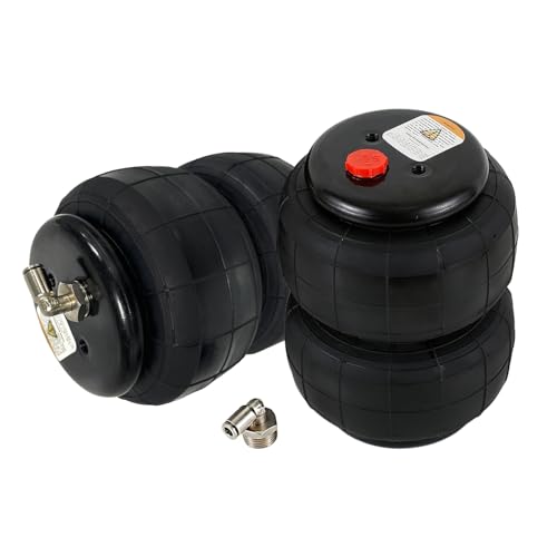 eLifecenter Elifencenter 12 NPT Port Heavy Duty 2500 lbs Double Air Bags Suspension for Trucks Diameter 6 Extended 835 Closed 275 One Mounting Holes in Bottom - Image 1