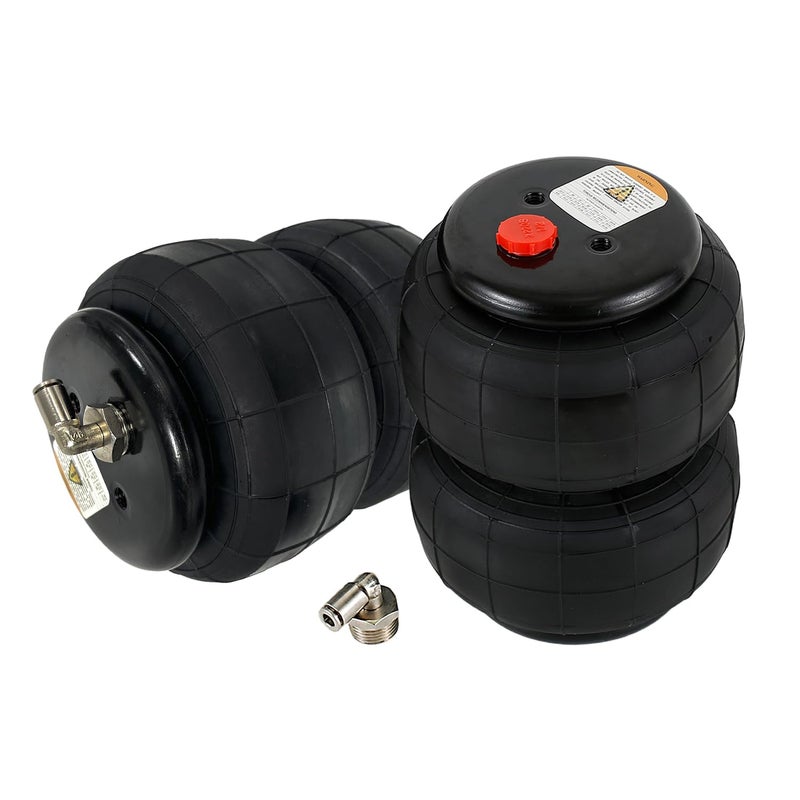 eLifecenter Elifencenter 12 NPT Port Heavy Duty 2500 lbs Double Air Bags Suspension for Trucks Diameter 6 Extended 835 Closed 275 One Mounting Holes in Bottom - Image 3