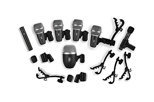 HEIMU Wired Microphone Kit for Drum and Other Musical Instruments … (A Whole Set Mic) - Image 1