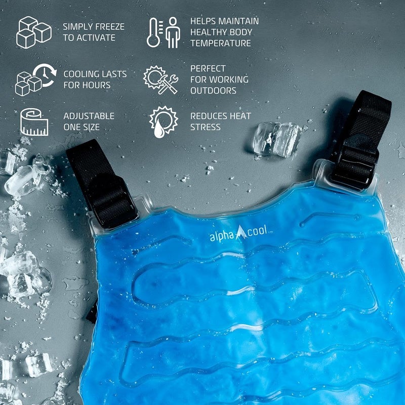 Alphacool Original Cooling Ice Vest for Men and Women Adjustable, Reusable Cooling Vest One Size Fits All - Image 3