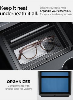 Spigen Center Console Organizer Tray (Carbon Edition) for Tesla Model 3 (2024) Highland with Smooth Slide Technology  - Image 3