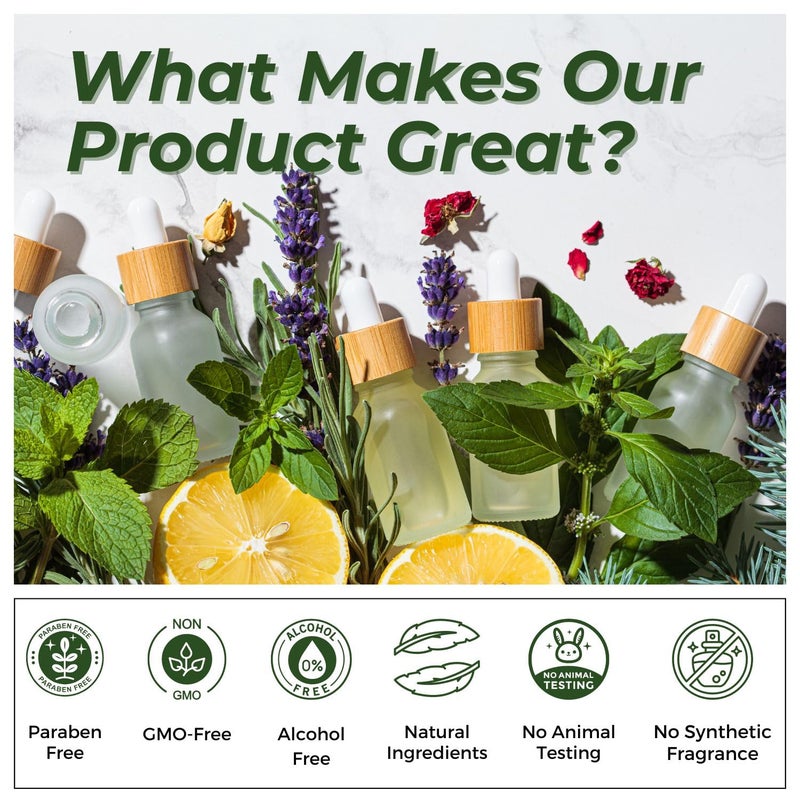 benatu Essential Oils Set (Eucalyptus, Lavender, Lemongrass, Peppermint, Tea Tree, Orange) for Diffuser, Topical Skin, Body, Natural Home Fragrance Gift for Women & Men - Image 2