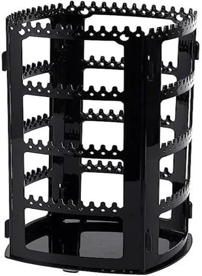 Loop Group Rotating Earrings Stand With 240 Holes Jewelry Display Organiser For Hanging Studs Necklaces Bracelets Chains Earrings Jewellery (Black) - Image 1