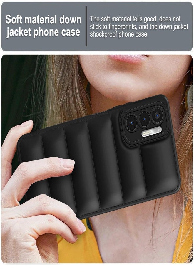 Plus Puffer Case Camera Protection Soft Back Cover for Tecno Pova 3 - Black - Image 5