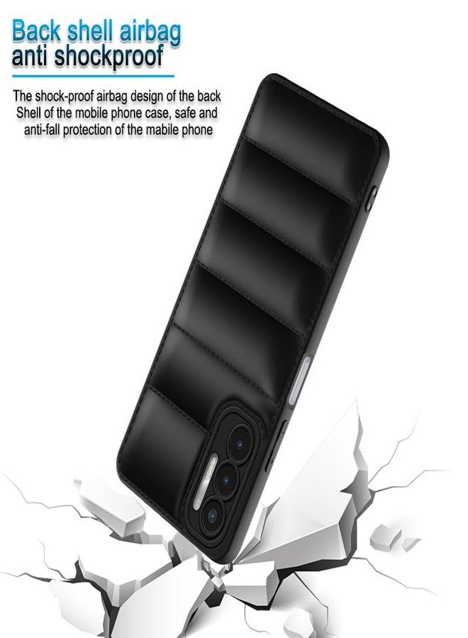 Plus Puffer Case Camera Protection Soft Back Cover for Tecno Pova 3 - Black - Image 4