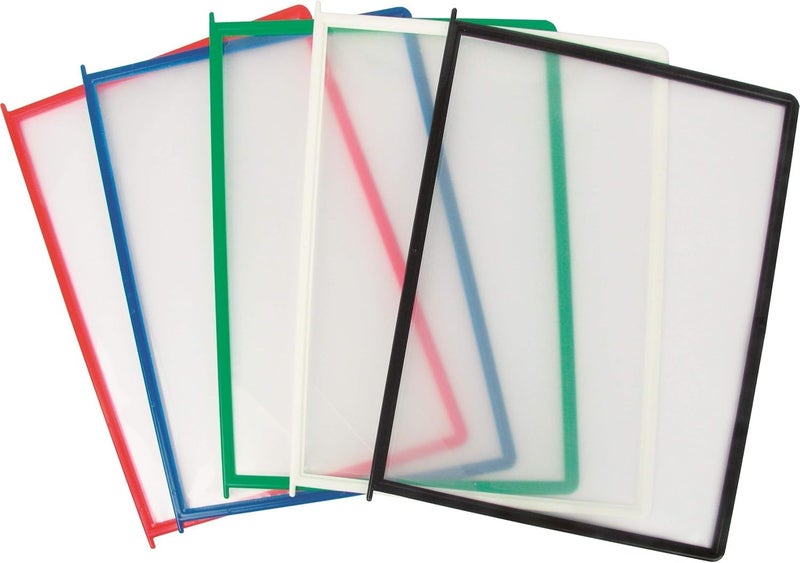 Shining Zon Plastic Wall Unit Hanging Documents Storage Folder with 5 Folders in 1 Set A4 Folders Vertical for Home Office, School & Business Easy Access (Multicolored folders) - Image 3