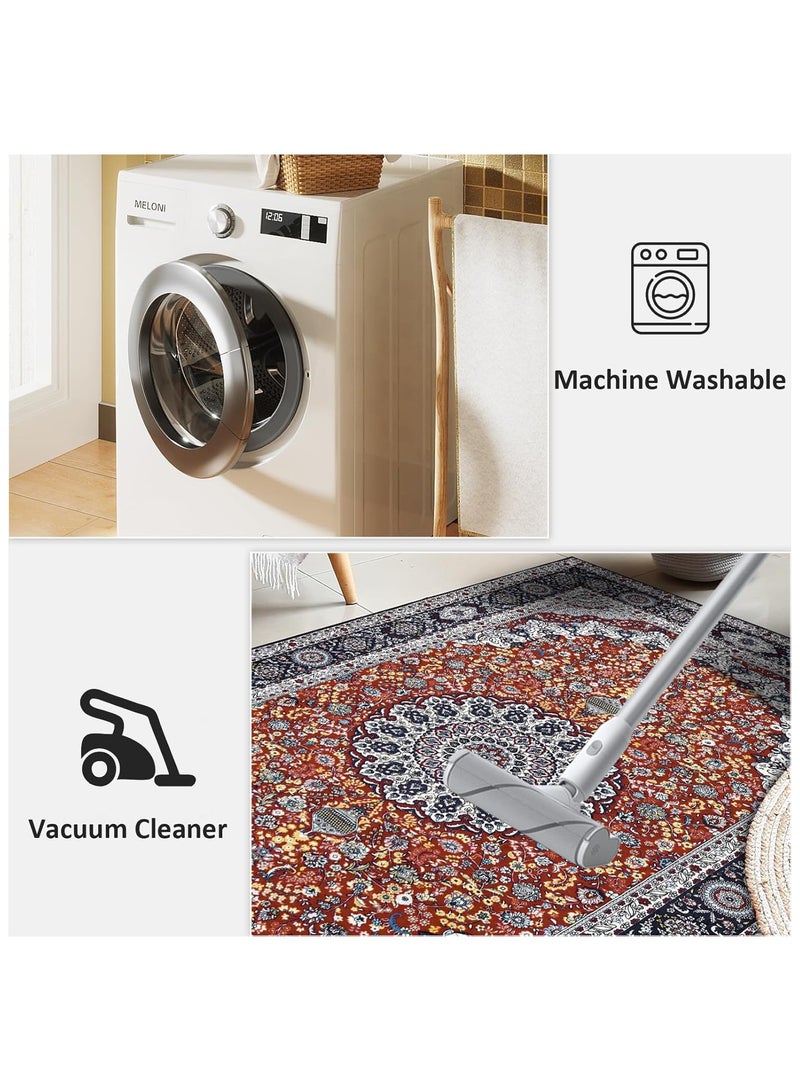 آنا سجادة كريستال مخملية متينة ومقاومة للانزلاق بحجم 80*120 سم لغرفة المعيشة المنزلية - Image 2