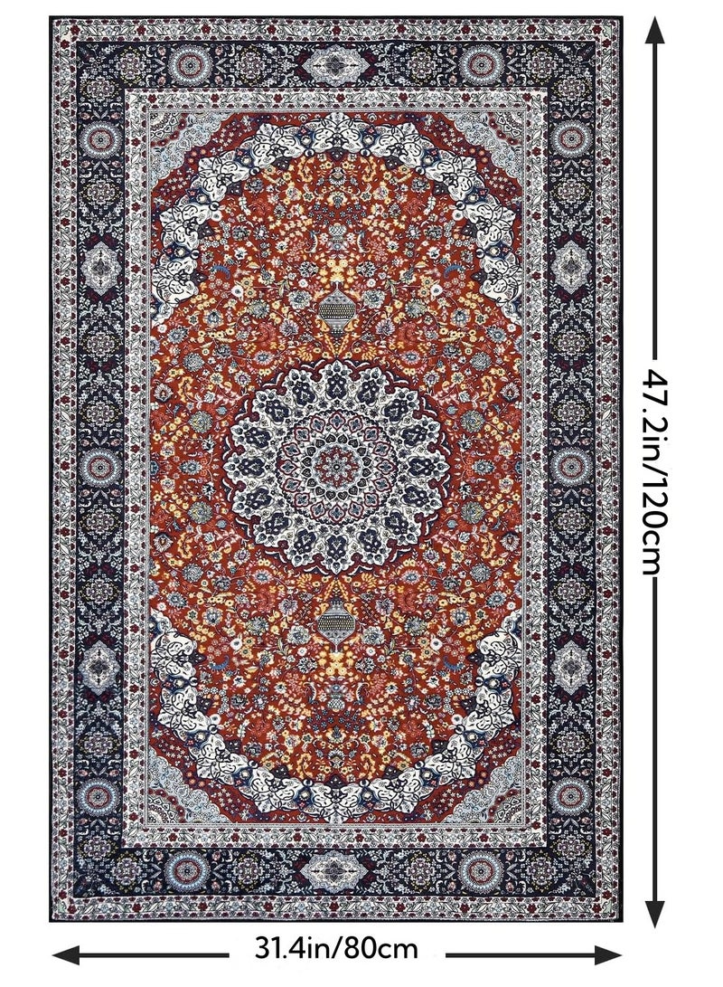 آنا سجادة كريستال مخملية متينة ومقاومة للانزلاق بحجم 80*120 سم لغرفة المعيشة المنزلية - Image 1