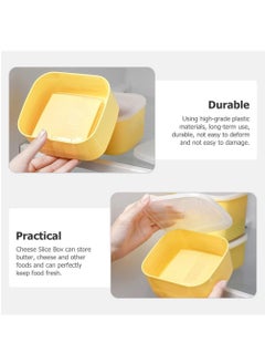 Excefore 2PCS Sliced Cheese Butter Block Container, Mini Square Slice Cheese Keeper with Lid  - Image 4
