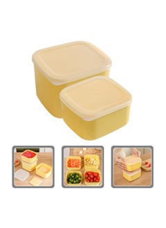Excefore 2PCS Sliced Cheese Butter Block Container, Mini Square Slice Cheese Keeper with Lid  - Image 5