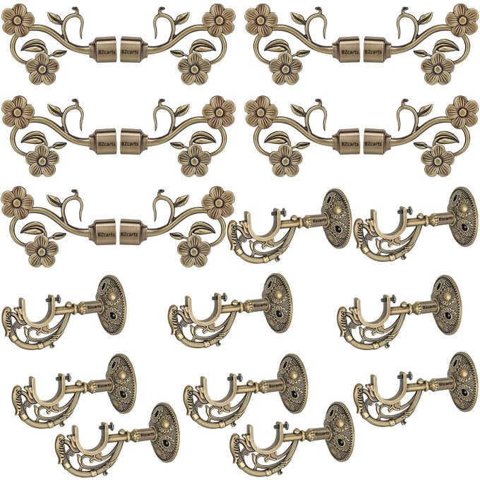 ANTIQUE CURTAIN SUPPORT WITH ALUMINIUM CURTAIN KNOBSCURTAIN BRACKETSPARDA HOLDERS WITH SUPPORT FITTINGS 1 INCH ROD POCKET FINIALS DESIGNER DOOR AND WINDOW