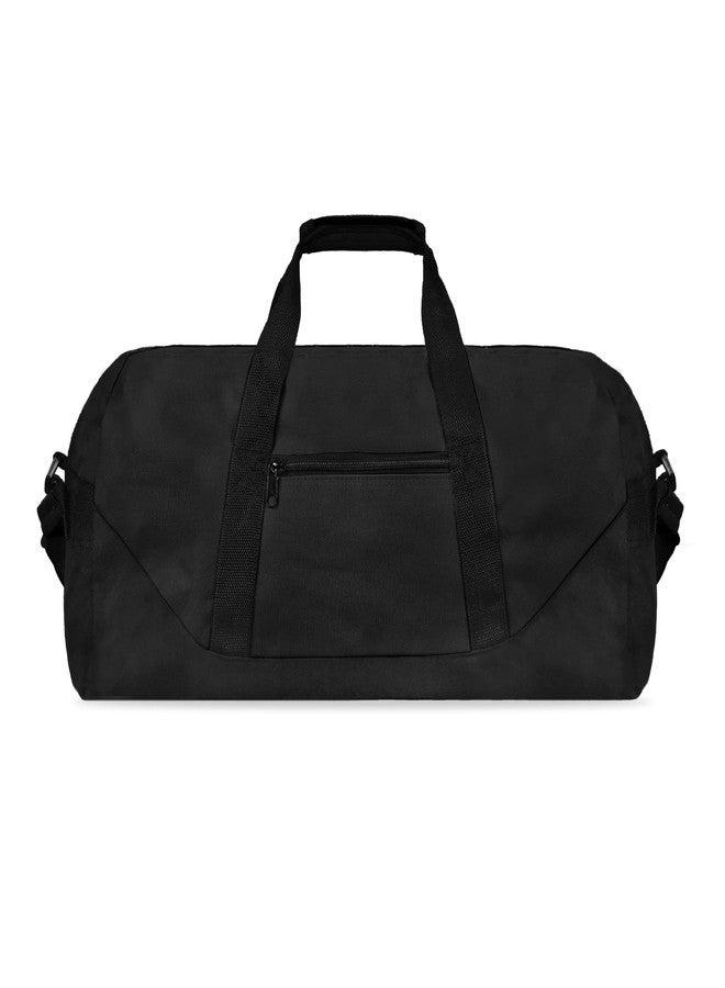 Dalix 21'' Large Duffle Bag with Adjustable Strap (Black) - Image 2