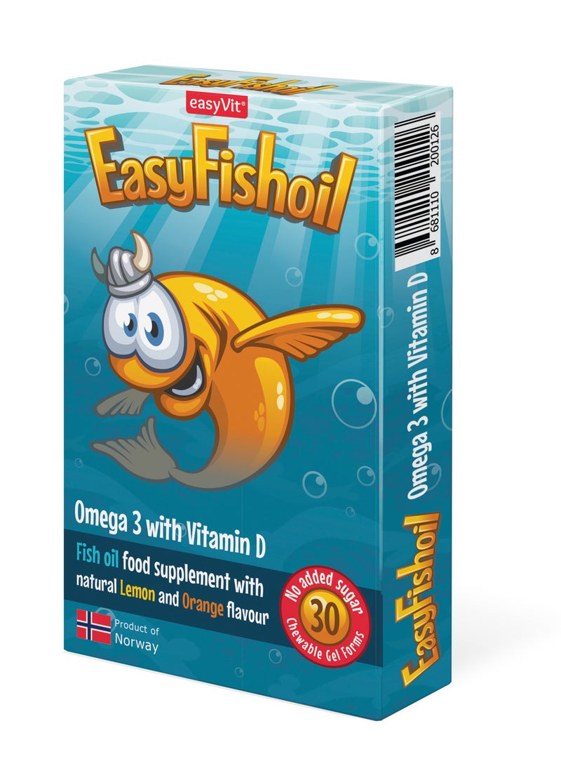 Easy Fish Oil with Vitamin D 30 Chewable Gel