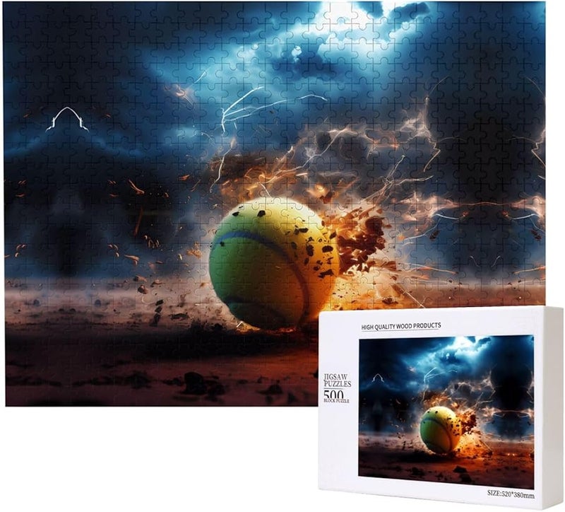 لغز بانوراما فايا البرق للتنس 500 قطعة للكبار ديكور منزلي 20.4 × 15 بوصة - Image 1