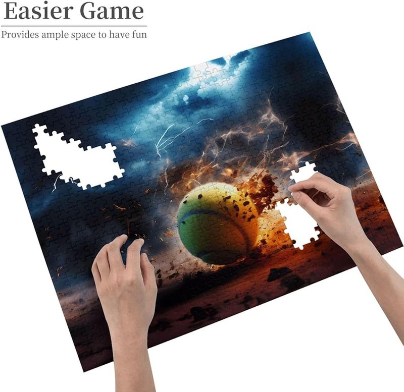 لغز بانوراما فايا البرق للتنس 500 قطعة للكبار ديكور منزلي 20.4 × 15 بوصة - Image 4