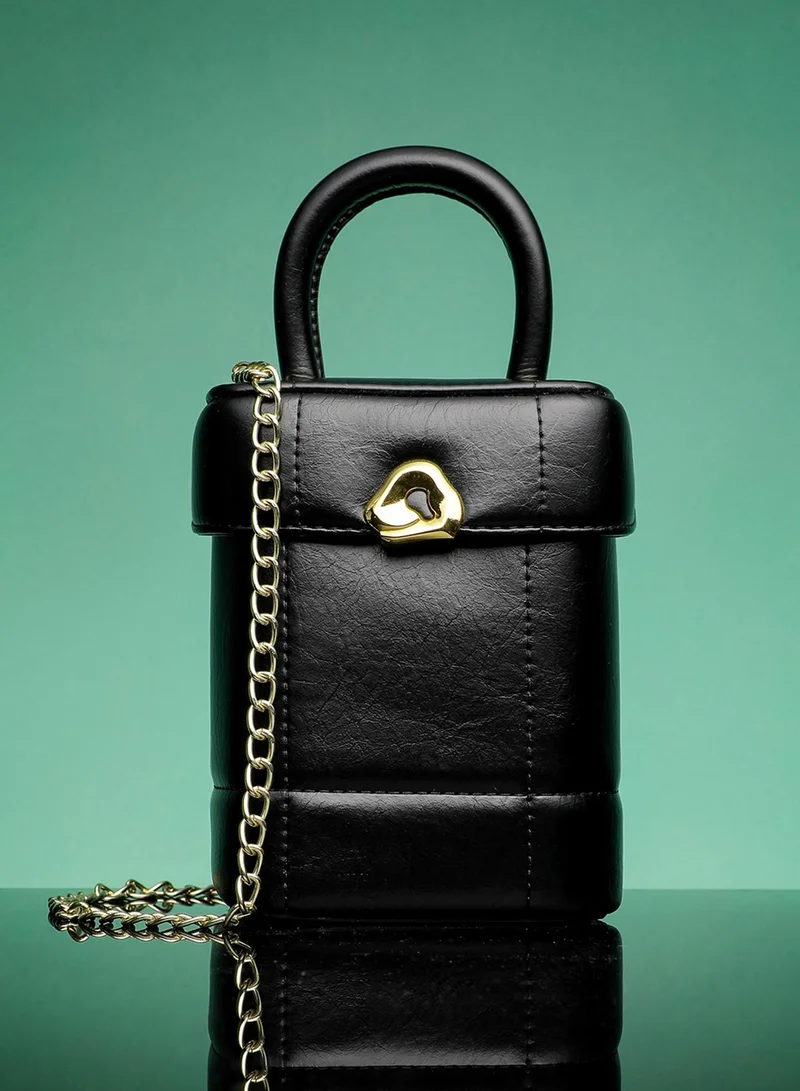 Dented Buckle Bucket Bag