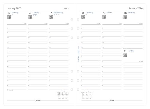 FILOFAX مفكرة فيلوفاكس A5 تنسيق أسبوع على صفحتين باللغة الإنجليزية 2026 رقم 26-68521 - Image 2