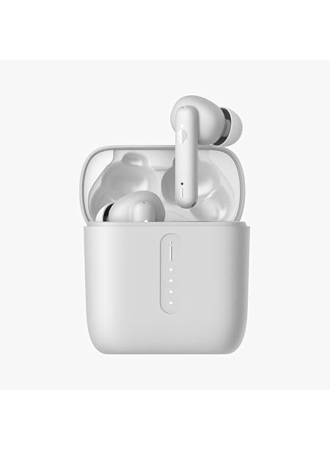 إيتيل Itel Buds Ace 11 Pro, Buds 11 In-Ear Bluetooth 5.3 Headphones,10mm dynamic driver Bluetooth Earbuds Touch Control, IPX5 Waterproof TWS, Light-Weight Earphones Dark White,12 Months Warranty White - Image 1