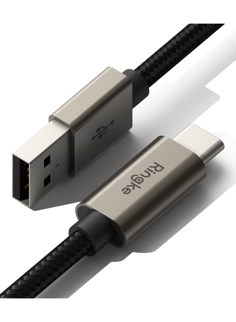 رينجك USB to USB C Basic Cable (6.6 FT), USB A to Type C 60W Fast Charging Charger Cord Car Carplay Cable Compatible with iPhone 16 and 15 Series, Galaxy, Pixel, Laptops, and Tablets Black - Image 1