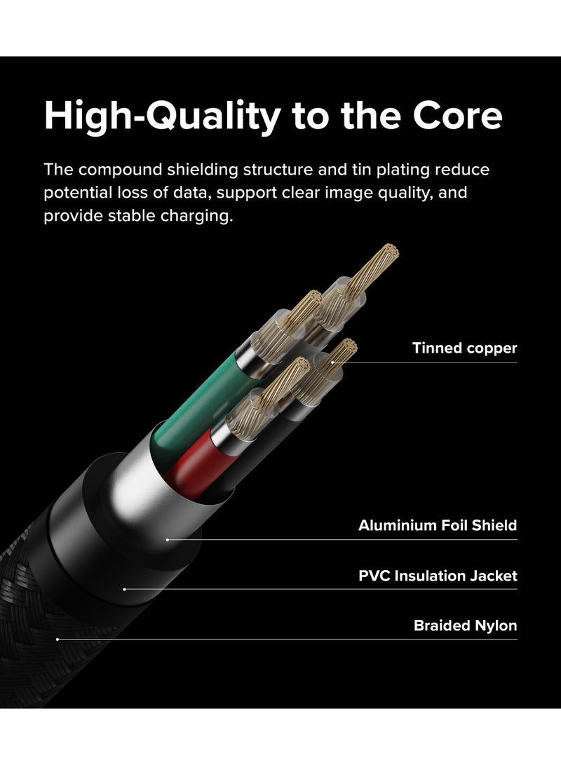 رينجك USB to USB C Basic Cable (6.6 FT), USB A to Type C 60W Fast Charging Charger Cord Car Carplay Cable Compatible with iPhone 16 and 15 Series, Galaxy, Pixel, Laptops, and Tablets Black - Image 5