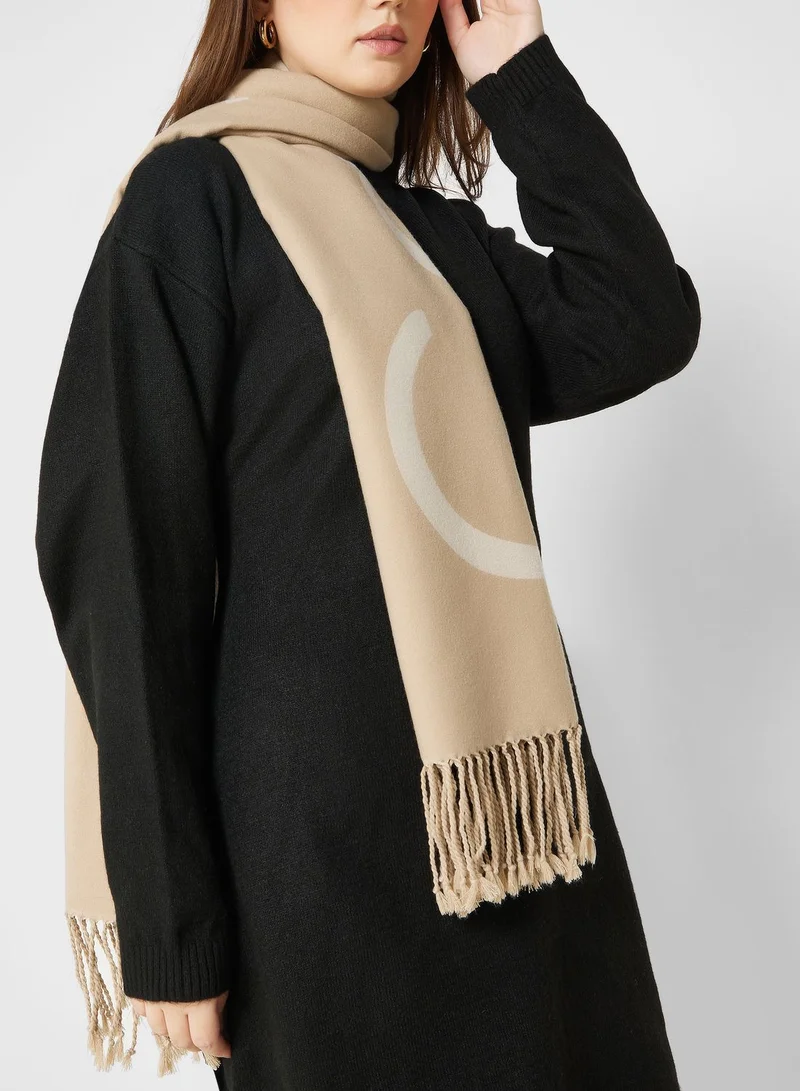 CALVIN KLEIN Fringes Scarf