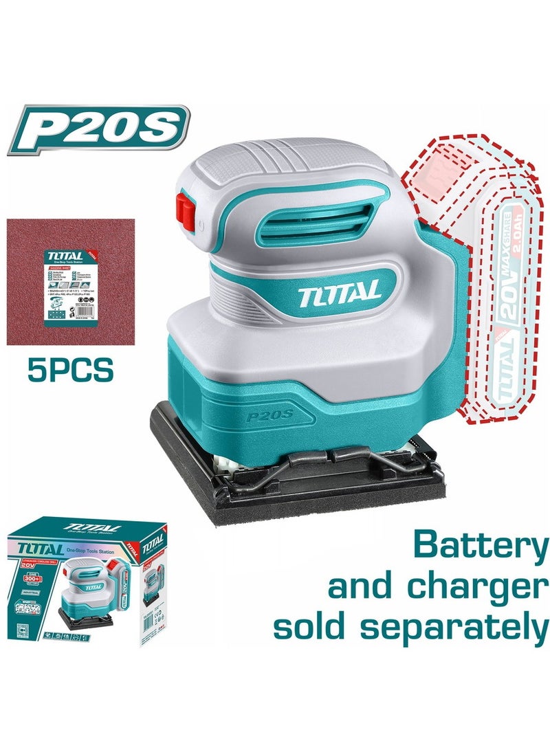 TOTAL Cordless sheet sander 20V without battery and charger - Image 1