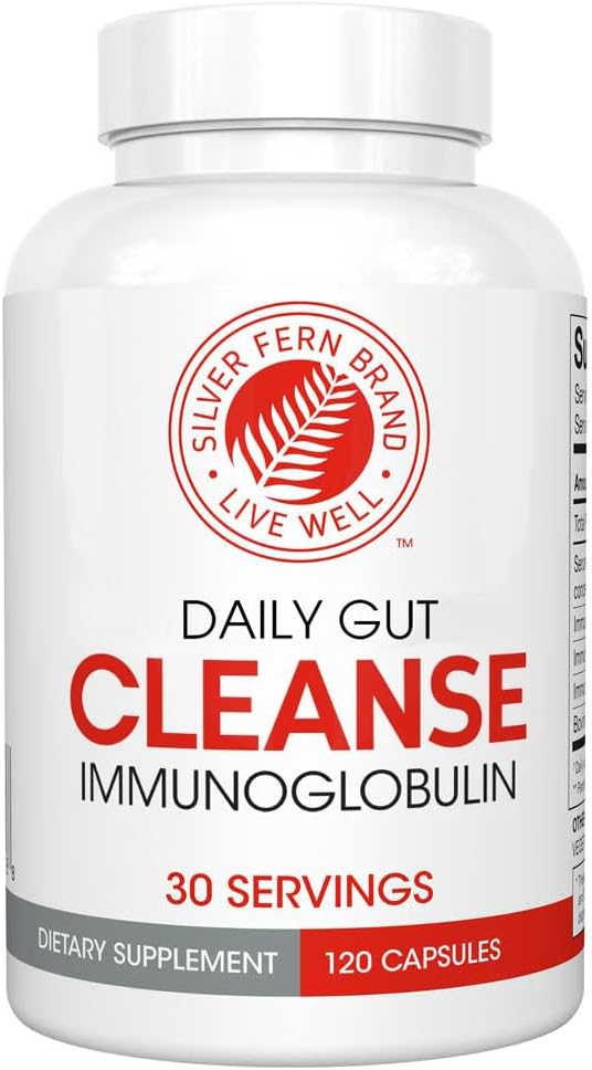 Silver Fern Cleanse  Daily Gut  1 Bottle  120 Capsules  30 Day Supply  Immunoglobulin G A  M IgG IGA IgM  Postbiotic - Image 1